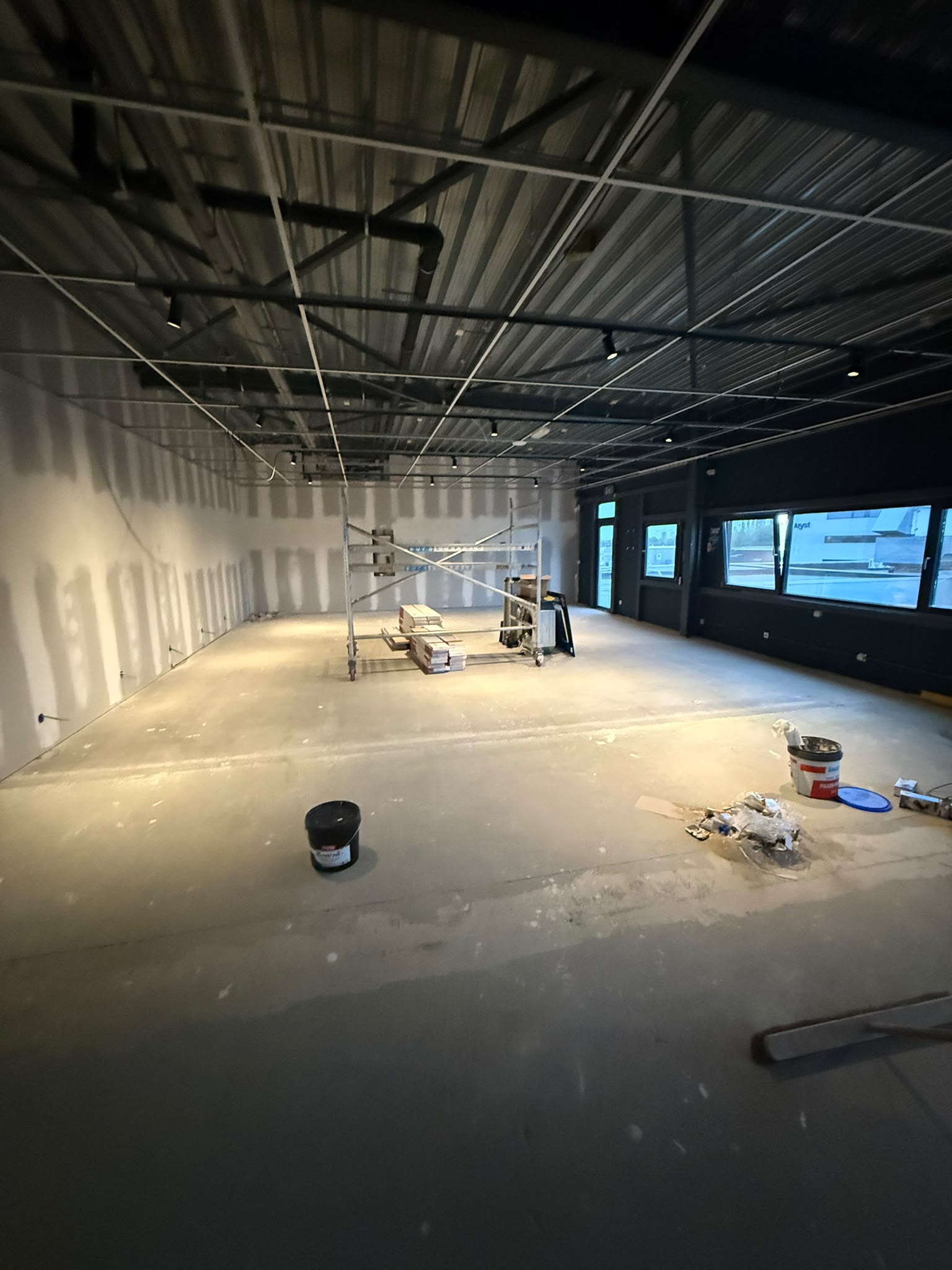 Ruimte tijdens een complete renovatie